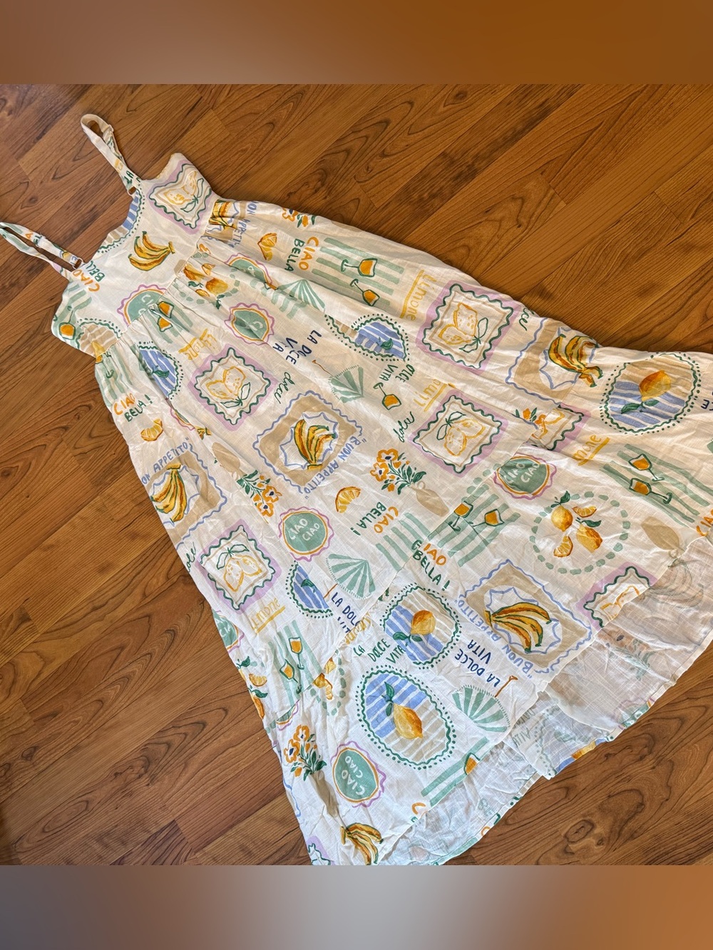 Women’s White Printed Summer Maxi Skirt